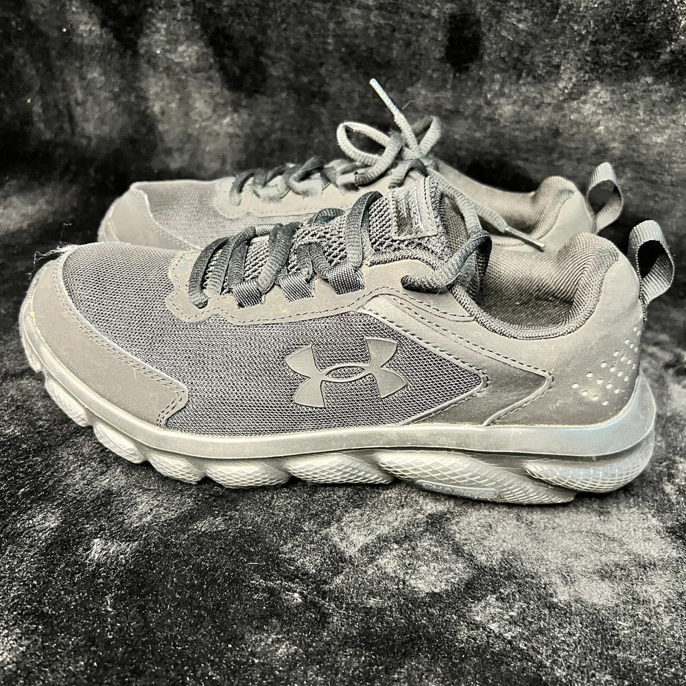 Under Armour Charged Assert 9 Wide Womens 9 D Running Shoes Black Mesh Sneaker‎